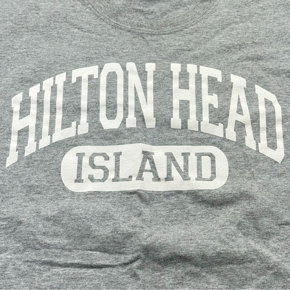 Hanes Hilton Head Island Graphic Tee Womens L Gray Relaxed Fit Souvenir Shirt - Picture 6 of 9